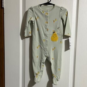 Carter's Sage Pear Print Footie
